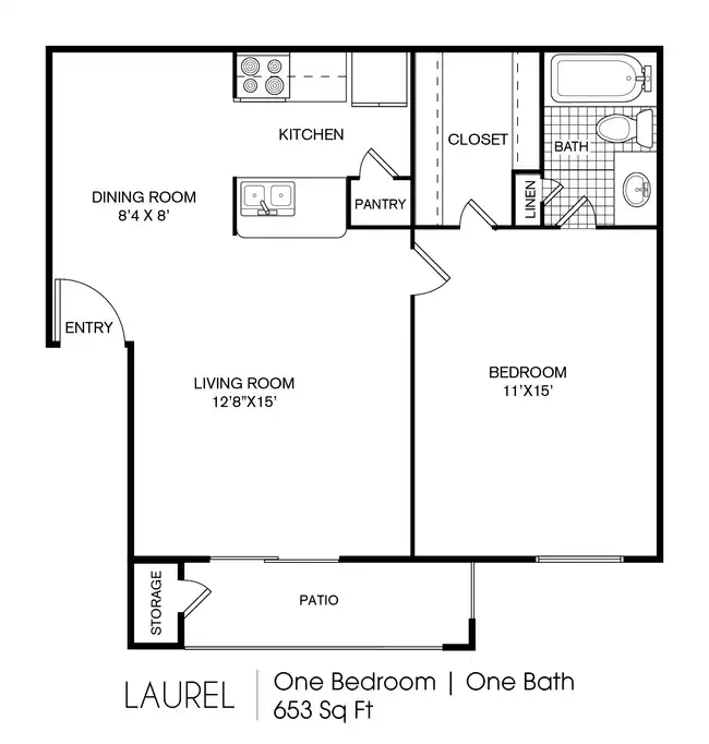 1 bedroom 1 bathroom 3156 floor plan